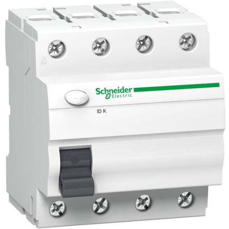 Schneider Electric – Disjoncteur différentiel 4 pôles 40A 30mA 415V – Courbe AC 6KA – Indice de protection IP20 – A9Z05440 (1/3)