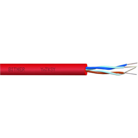 Câble de télécommunication de protection incendie YnTKSY 1x2x1 Bitner TN0007