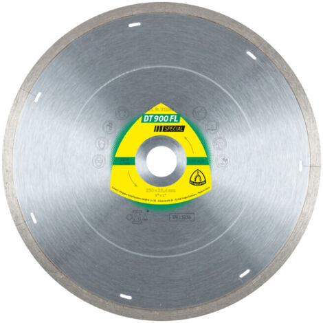 Disque diamanté KLINGSPOR 200 mm x 1,6 mm x 30 mm DT900FL SUPRA, GRES, SPÉCIAL, SEC, HUMIDE (1/4)