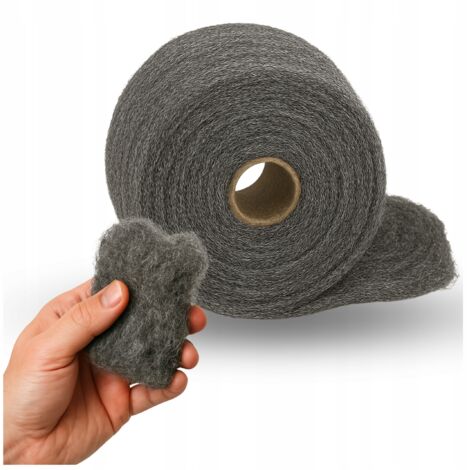 Laine D'Acier Extra-Fine 00000 – 100 G – Idéale Pour Polissage, Combler Fissures Et Nettoyage Délicat