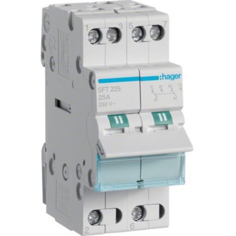 inverseur 2P 25A, amont,I-0-II - COMMANDE SIGNAL HAGER SFT225