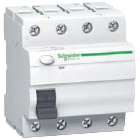 Schneider Electric – Disjoncteur différentiel 63A 30mA 4P AC 6KA – Protection contre les chocs électriques – Installation facile – A9Z05463 (1/2)