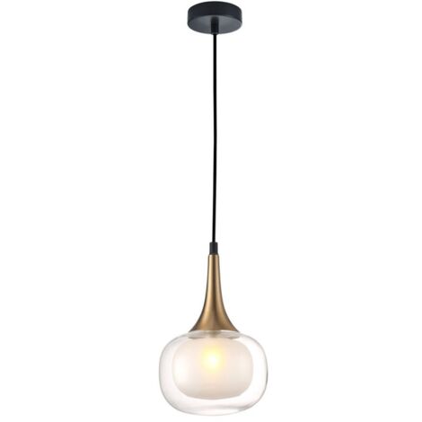 Italux Konila Plafonnier suspendu moderne à 1 lumière en forme de dôme, G9 (1/2)