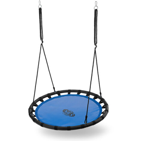 Balançoire nid de cigogne NB5035 bleue, diamètre 110 cm, NILS (1/5)