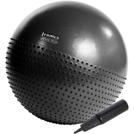 Ballon de gym noir YB03 neuf de 75 cm HMS (1/5)