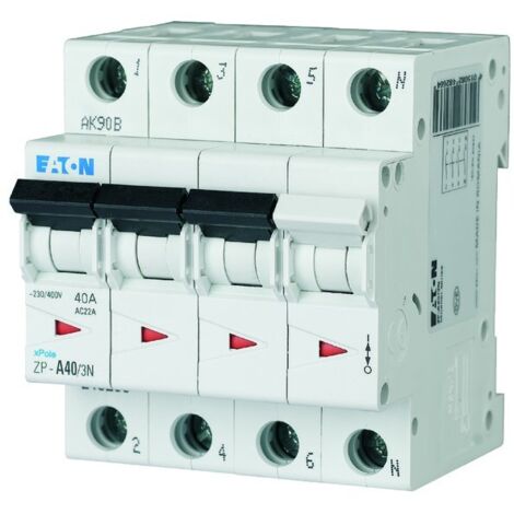 Interrupteur Eaton 63a 4 pôles ZP-A63/3N 284909