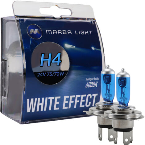 AMPOULES MARBA LIGHT EFFET BLANC H4 75/70W 24V (1/5)