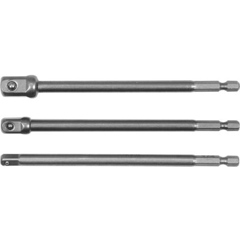ADAPTATEUR HEXAGONAL YATO POUR JEU DE DOUILLES : 3 pièces (1/4", 3/8", 1/2") (1/2)