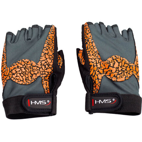 Gants de fitness pour femme RST03 taille S HMS (orange - gris) (1/5)