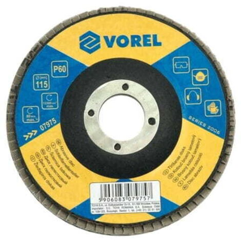 Meule à lamelles Vorel 125 mm P100 pour meuleuse d'angle