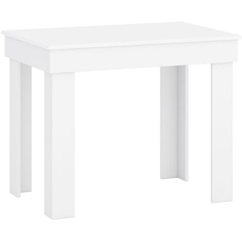 Petite table à manger de cuisine 90x60cm blanche (1/3)