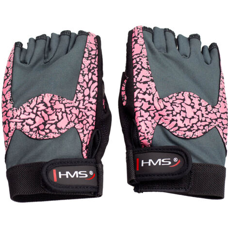 Gants de fitness pour femme RST03 taille L HMS (rose - gris) (1/5)