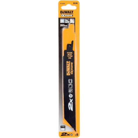 LAME DE SCIE ALTERNATIVE DEWALT 203x1,4-1,8mm METAL EXTREME /5pcs. (1/4)