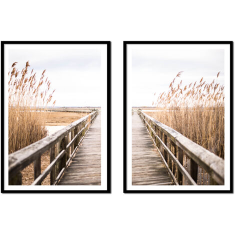POSTER PHOTO ENCADRÉ 53x73cm Diptyque Lot de 2 tableaux Pier Boho Pier P2327 (1/3)