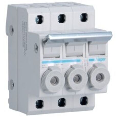 Interrupteur à fusible cylindrique 3P 10x38mm 20A L95300