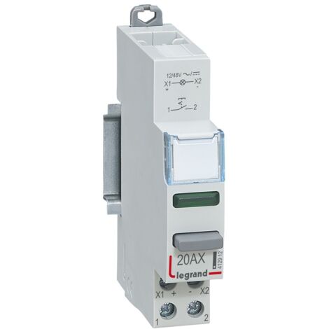 Interrupteur bistable modulaire avec lampe LED 1Z 20A 12/48V AC/DC LP441 412912