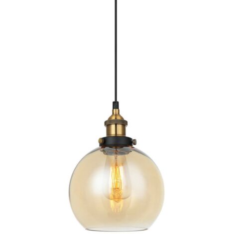Italux Cardena suspension industrielle noire or Ø20 (1/3)