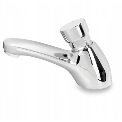 ROBINET DE LAVABO AU SOL CLASSIQUE CHROMÉ À TEMPORISATION (1/4)