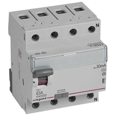 Disjoncteur différentiel 4P 63A 0,03A type A P304 TX3 411766 (1/2)