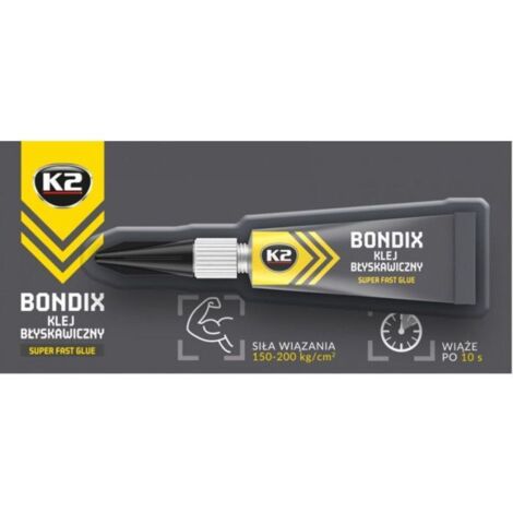 Adhésif universel instantané - K2 - Bondix - 3g - Séchage rapide - Cyanoacrylate (1/5)