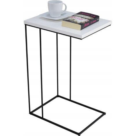 Table d'appoint Wire, noir, blanc, brillant (1/5)