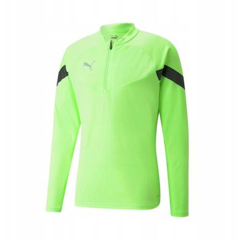 Sweat-shirt d'entraînement PUMA teamFINAL Y4127 pour homme, zip 1/4, citron vert pétillant, taille XS (1/4)