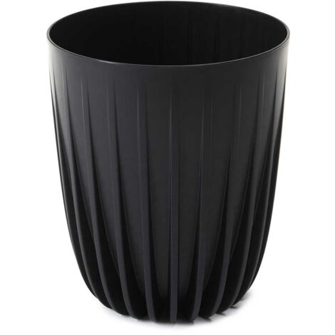 Pot de fleurs noir recyclé ECO décapé (1/5)
