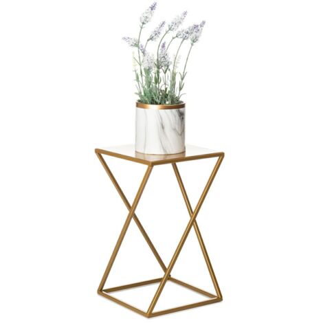 Jardinière moderne dorée sur pied 40 cm (1/5)