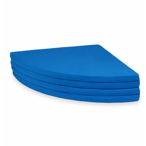 Tapis de jeu 160 cm pour enfant, rond, pliable, bleu (1/4)