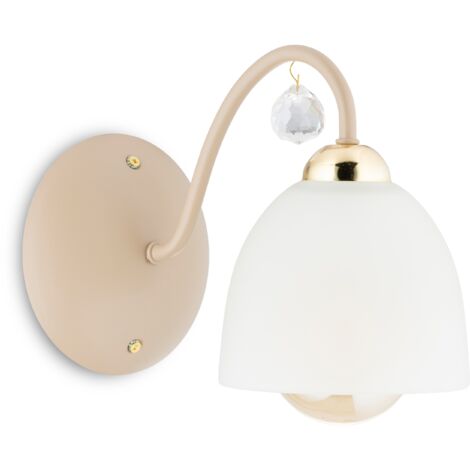 Applique murale Tina en verre beige 1xE27 (1/5)