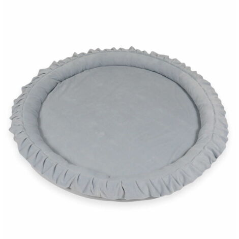 Tapis nid d'enfant 120 cm, velours doux gris clair (1/2)