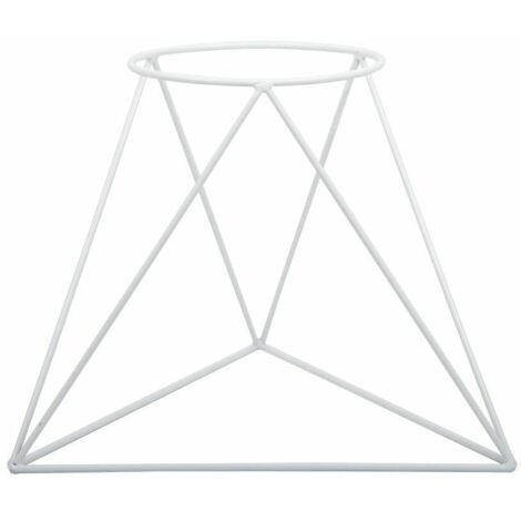 Support à fleurs triangulaire sur pied 40 cm blanc (1/5)