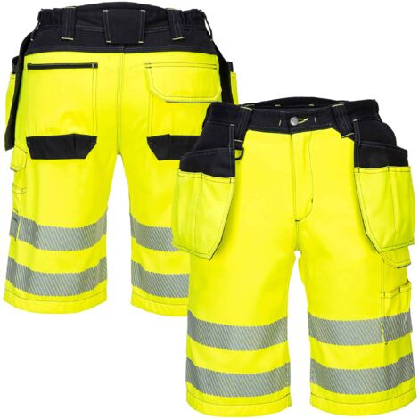 Pantalon de travail de sécurité à avertissement court PW3 y 40 (1/3)