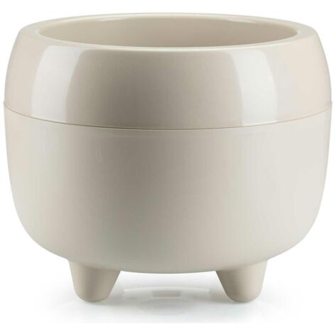 Pot de fleurs Botanica beige sur pieds 30 x h 24 (1/4)