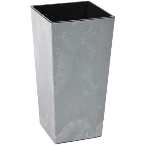 Pot de fleurs en béton gris Porto h57x29x29 cm (1/5)