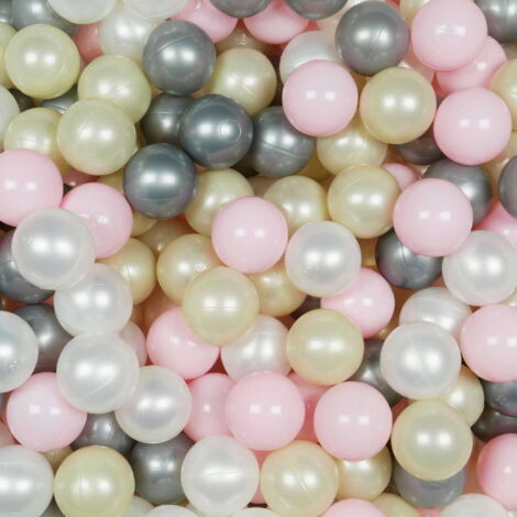 Boules de jeu ø7cm 50pcs rose clair, or clair, perle, argent (1/3)