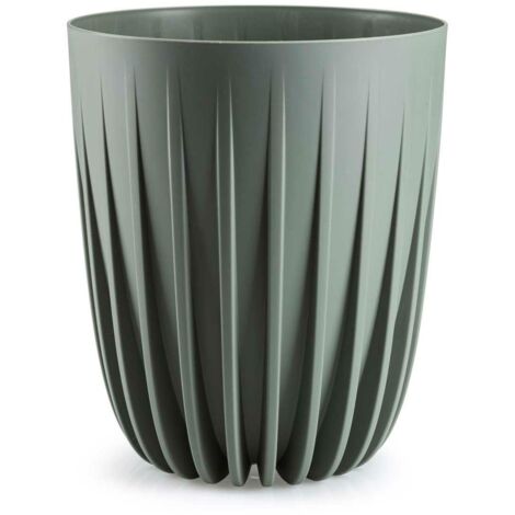 Pot de fleurs recyclé décapé gris-vert (1/5)
