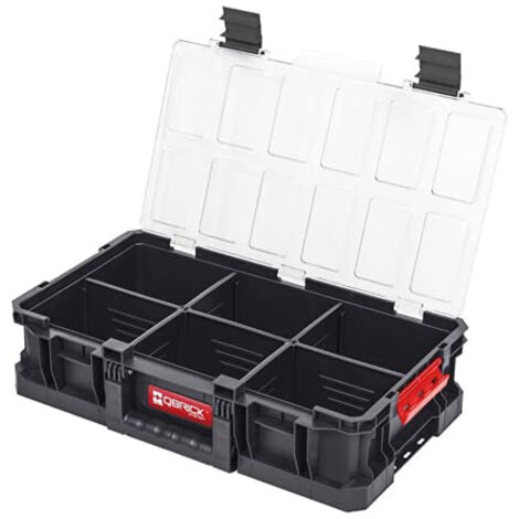Boite à outils modulable 530x310x114mm – 5 compartiments réglables – Capacité 14.3L – Couverture polycarbonate et poignées en polyamide – Qbrick System (1/6)
