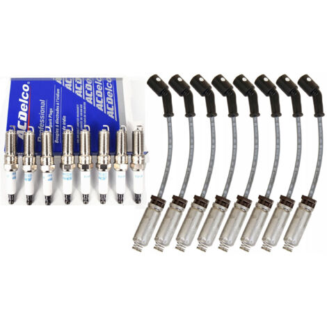 Câbles et bougies d'allumage AC Delco d'origine, 8 pièces, pour Chevrolet Camaro SS, LT1, ZL1 Corvette C7 2014 -