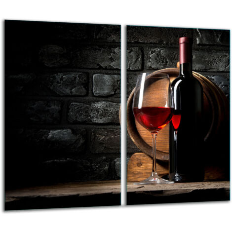 Planche à découper en verre 2x 30x52 vin (1/5)
