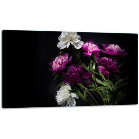 Planche dcouper de plaque de verre 52x30 fleurs (1/5)