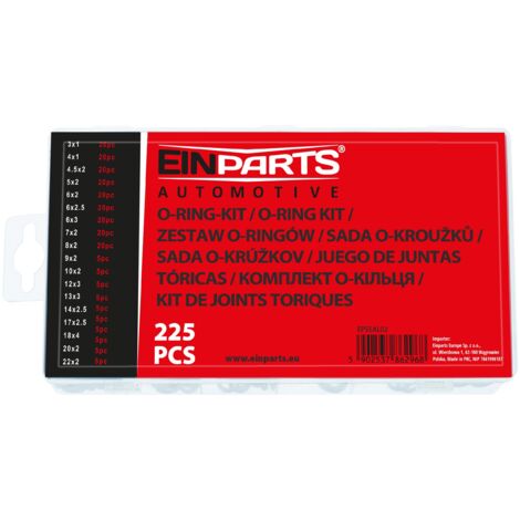 Joints en caoutchouc 225 pièces, pour installations hydrauliques, pneumatiques et gazeuses (1/3)