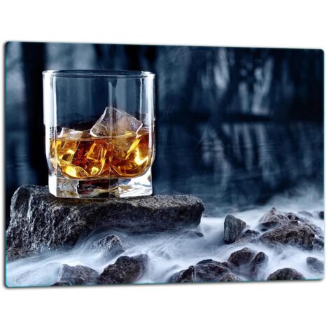 Planche à découper en verre 52x40 whisky (1/5)