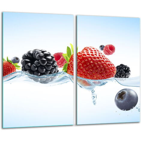Panneau de hachage en verre 2x 30x52 Fruit (1/5)