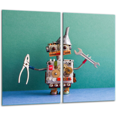 Planche à découper en verre 2x 30x52 robot (1/5)