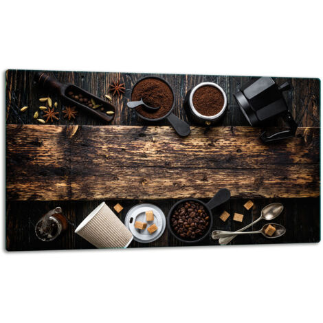 Planche dcouper assiette de verre 52x30 caf (1/5)