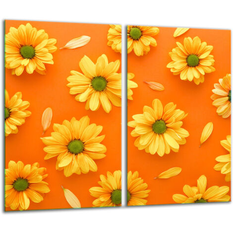 Planche à découper en verre 2x 30x52 fleurs (1/5)