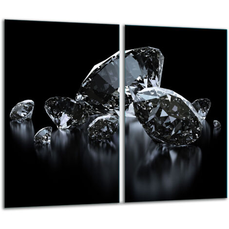 Planche à découper en verre 2 x 30 x 52 cm noire (1/5)