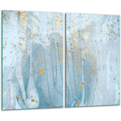 Panneau de coupe en verre 2x 30x52 marbre (1/5)