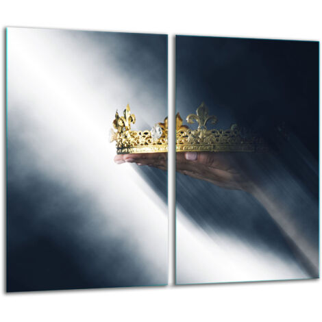 Planche à découper en verre 2x 30x52 couronne (1/5)